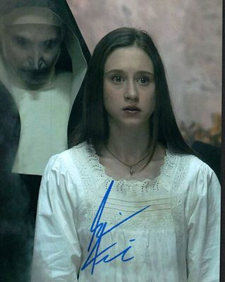The Nun Taissa Farmiga facsimile signed photo. 8x10 inches. This item is a reprint of an 