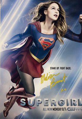 Supergirl Melissa Benoist facsimile signed photo. Supergirl Melissa Benoist facsimile signed 