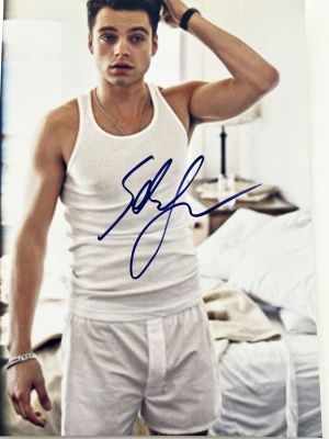 Marvels Sebastian Stan signed photo. Sebastian Stan signed photo. 8x10 inches