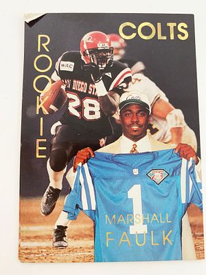 Marshall Faulk Colts Rookie Football Card