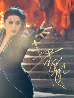 X-Men Fan Bingbing signed movie photo. X-Men signed movie photo autographed by Fan Bingbing. 