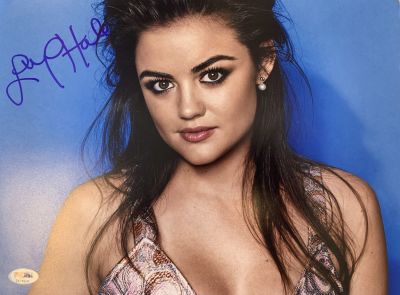 Lucy Hale signed photo (PSA/DNA). 11x14 inches