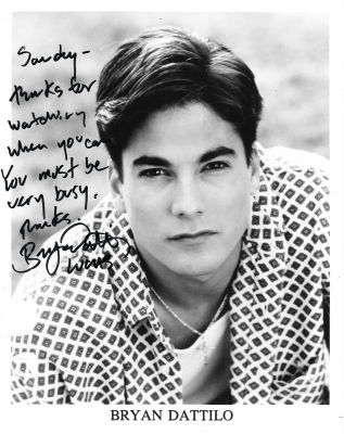 Bryan Dattilo signed photo. 8x10 inches