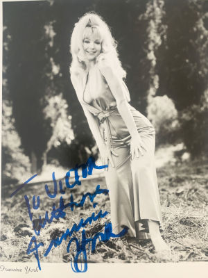 Francine York signed photo. 8x10 inches