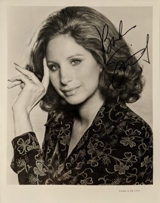 Barbra Streisand signed photo. 8x10 inches