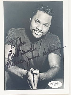 The Cosby Show Malcolm-Jamal Warner signed photo. Malcolm-Jamal Warner signed photo. 5x7 inches