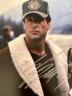 Rambo Sylvester Stallone signed photo. 8x10 inches