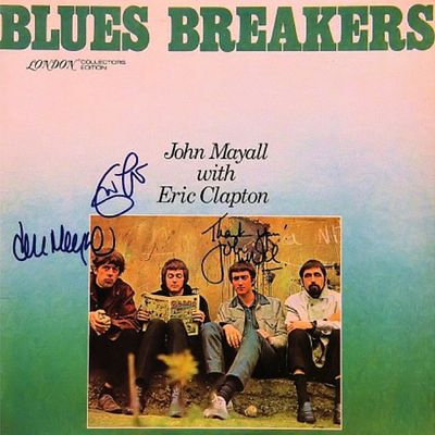 John Mayall signed Blues Breakers, With Eric Clapton album. John Mayell's 1966 hit Blues 