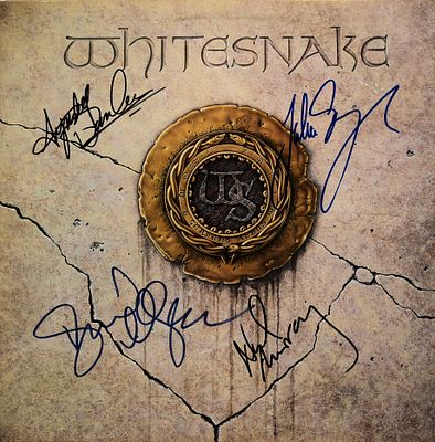 Whitesnake signed self-titled album. Whitesnake 1987 self-titled album. Signed: David Coverdale 