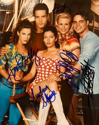 Grosse Pointe cast signed photo autographed by Irene Molloy, Al Santos,Lindsay Sloane,Bonnie 