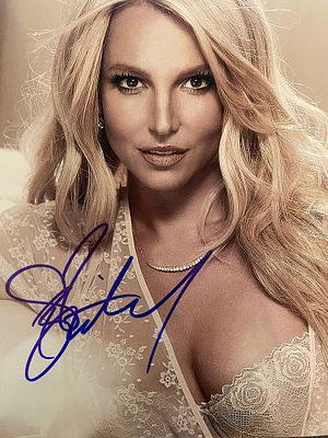 Britney Spears signed photo. 8x10 inches. Britney Spears signed photo