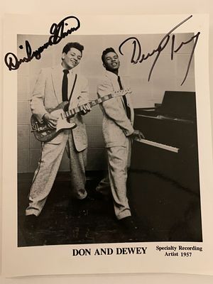 Don and Dewey signed photo. 8x10 inches