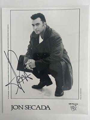 Jon Secada signed photo. 8x10 inches