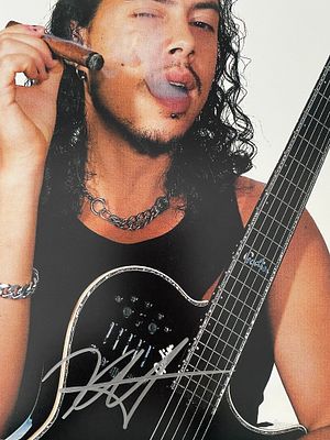 Metallica Kirk Hammett signed photo. 8x10 inches