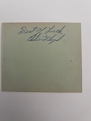 Knock On Wood Singer Eddie Floyd original signature. Eddie Floyd original signature