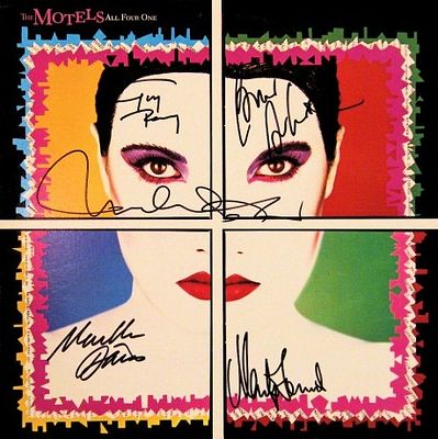 The Motels signed All Four One signed album. The Motel's 1982 hit All Four One signed album 
