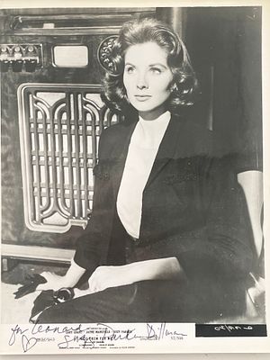 Kiss Them for Me Suzy Parker signed photo. 8x10 inches