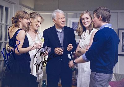 It's Complicated facsimile signed movie photo autographed by Meryl Streep and Steve Martin. 