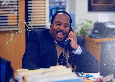 The Office Leslie David Baker facsimile signed photo. The Office Leslie David Baker facsimile 