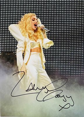 Lady Gaga facsimile signed photo. Lady Gaga facsimile facsimile signed photo. 8x10 inches. This 