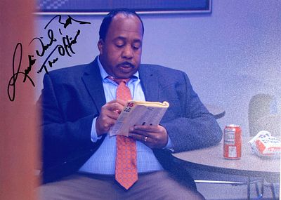 The Office Leslie David Baker facsimile signed photo. The Office Leslie David Baker facsimile 