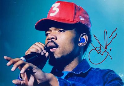 Chance the Rapper facsimile signed photo. Chance the Rapper facsimile facsimile signed photo. 
