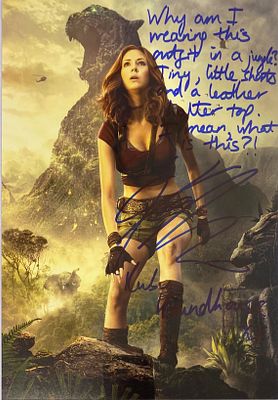 Jumanji: Welcome to the Jungle Karen Gillan facsimile signed movie photo. Jumanji: Welcome to 