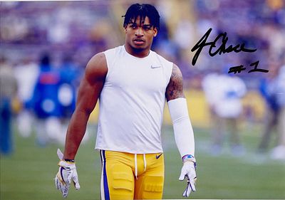 LSU Tigers Ja'Marr Chase facsimile signed photo. 8x10 inches. This item is a reprint of an 