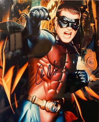 Batman Chris O'Donnell signed movie photo. "Batman and Robin" 8x10 movie photo autographed by 