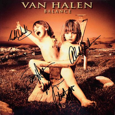 Van Halen Signed Balance Album. Van Halen Balance Album signed by Edward Van Halen, Alex Van 