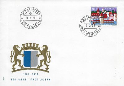Swiss - First Day Cover - 1978. Swiss - First Day Cover - 1000 Lausanne - Jour D'Emission - 9. 