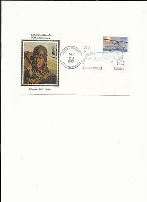 50th Anniversary Lindbergh's Solo Trans-Atlantic Flight - First Day Cover - Reading, PA 1977. 50t 