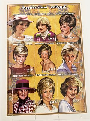 Senegal Diana Princess of Wales commemorative stamp set