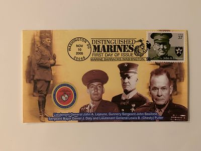 Marines FDC. First Day Cover of distinguished marines. Dated Nov 10 2005
