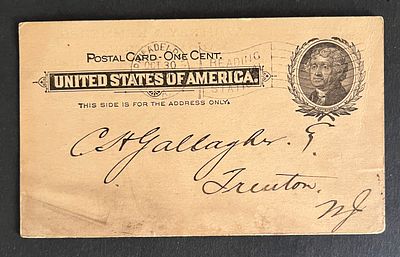 United States early 1900s post card. 3x6 inches