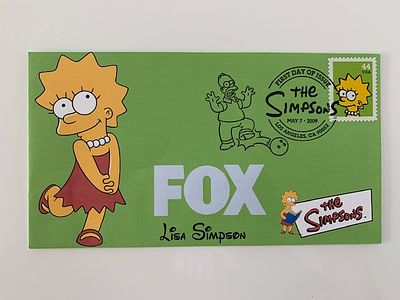 The Simpsons First Day Cover. FOX The Simpsons- Lisa Simpson First Day Issue May 7 2009