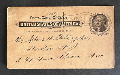 United States early 1900s post card. 3x6 inches