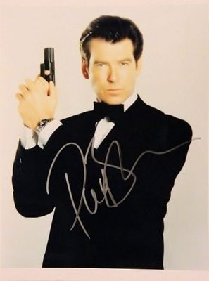James Bond Pierce Brosnan signed photo. 8 in. by 10 in. Promotional photo from "James Bond" 