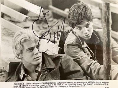 The Outsiders C. Thomas Howell signed movie photo. The Outsiders signed movie photo autographed 