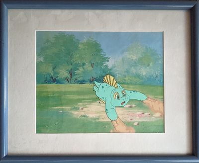 Dink, The Little Dinosaur Framed Animation Cel 15x 12 inches