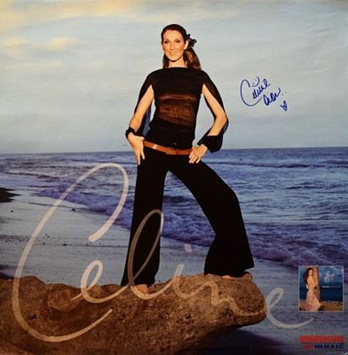 Celine Dion signed "A New Day Has Come" promo poster. 24 in. by 24 in. "A New Day Has Come" 