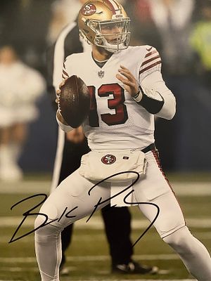 SF 49ers Brock Purdy signed photo. 8x10 inches