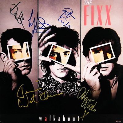 The Fixx Walkabout signed album autographed by Cy Curnin, Jamie West-Oram, Rupert Greenall 