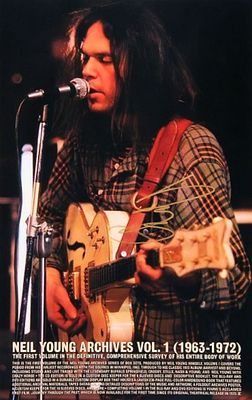 Neil Young signed promo poster. Promotional poster of Neil Young for his album Neil Young 