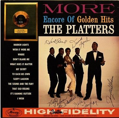 The Platters signed More Encore Of Golden Hits album. The Platters 1960 More Encore Of Golden 