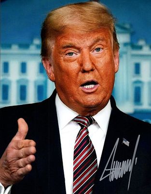 US President Donald Trump facsimile signed photo. 8x10 inches. This item is a reprint of an 
