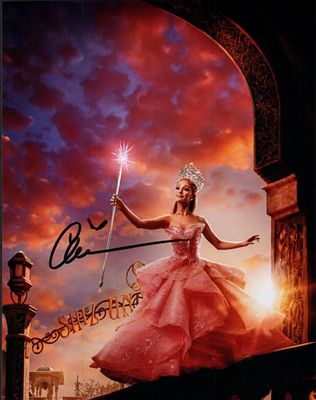 Wicked Ariana Grande facsimile signed movie photo. 8x10 inches. This item is a reprint of an 