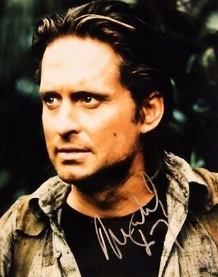 Michael Douglas facsimile signed portrait photo. portrait photo autographed by Michael Douglas. 