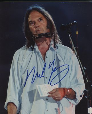 Neil Young facsimile signed photo. Neil Young signed photo. 8x10 inches. This item is a reprint 