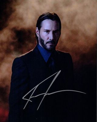 John Wick Keanu Reeves facsimile signed photo. 8x10 inches. This item is a reprint of an 
